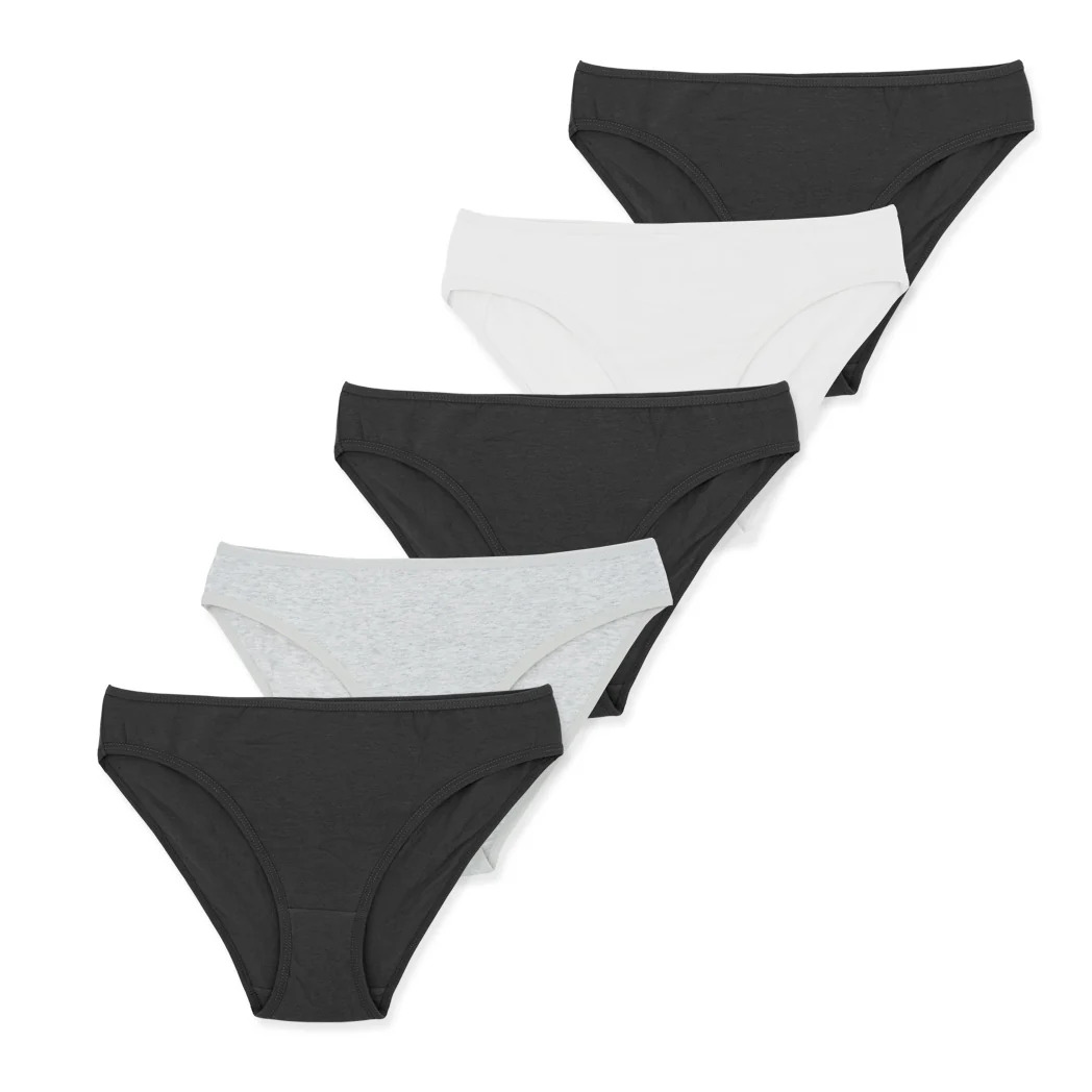 מארז 5 תחתוני כותנה-לייקרה High Leg נשים S-XXL - Image 3