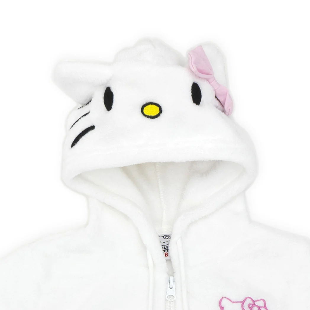 ג'קט קורל פליז כובע מדוגם Hello Kitty - Image 6