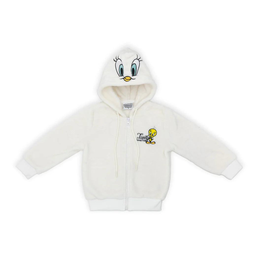 ג'קט קורל פליז רקום מדוגם Tweety בנות