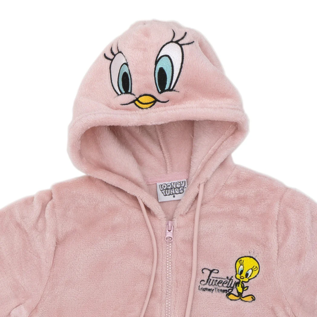 ג'קט קורל פליז רקום מדוגם Tweety בנות - Image 6