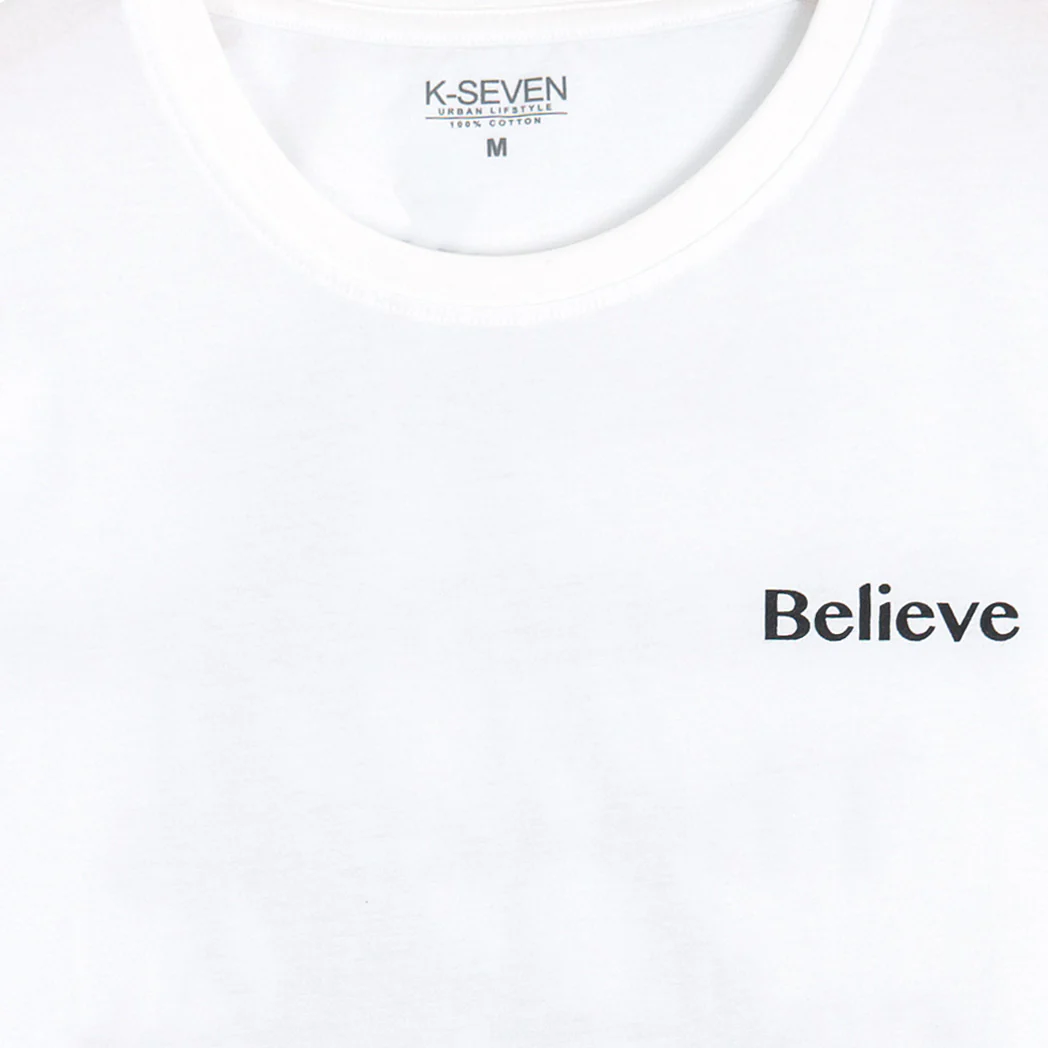 חולצה מודפסת דו צדדית Believe In Tomorrow גברים - Image 3