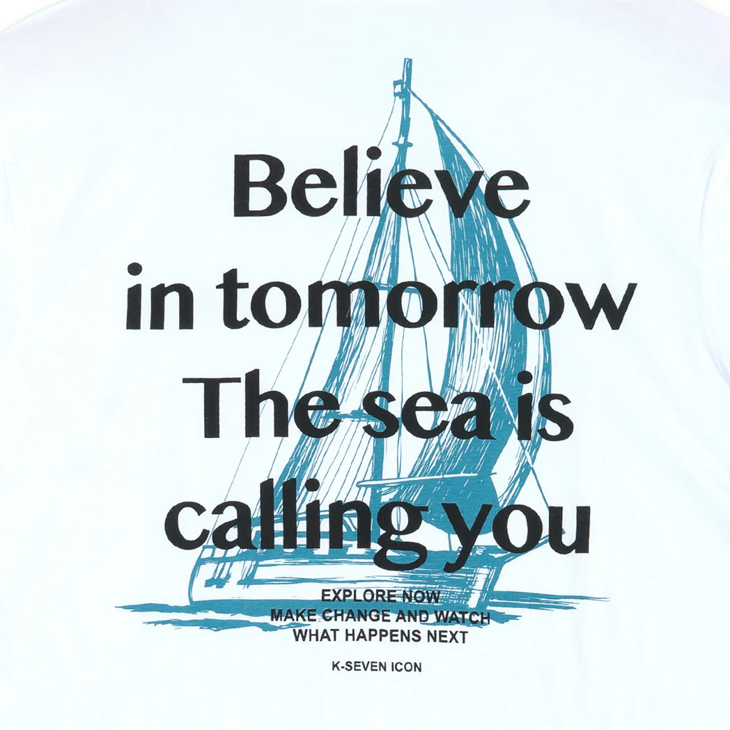 חולצה מודפסת דו צדדית Believe In Tomorrow גברים - Image 4
