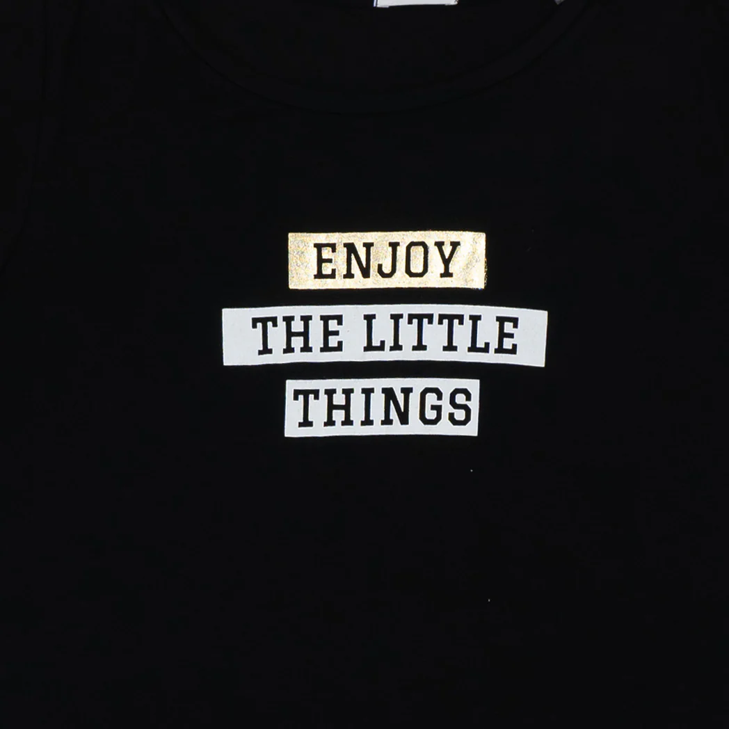 חולצת ויסקוזה מודפסת Enjoy The Little Things נשים - Image 4