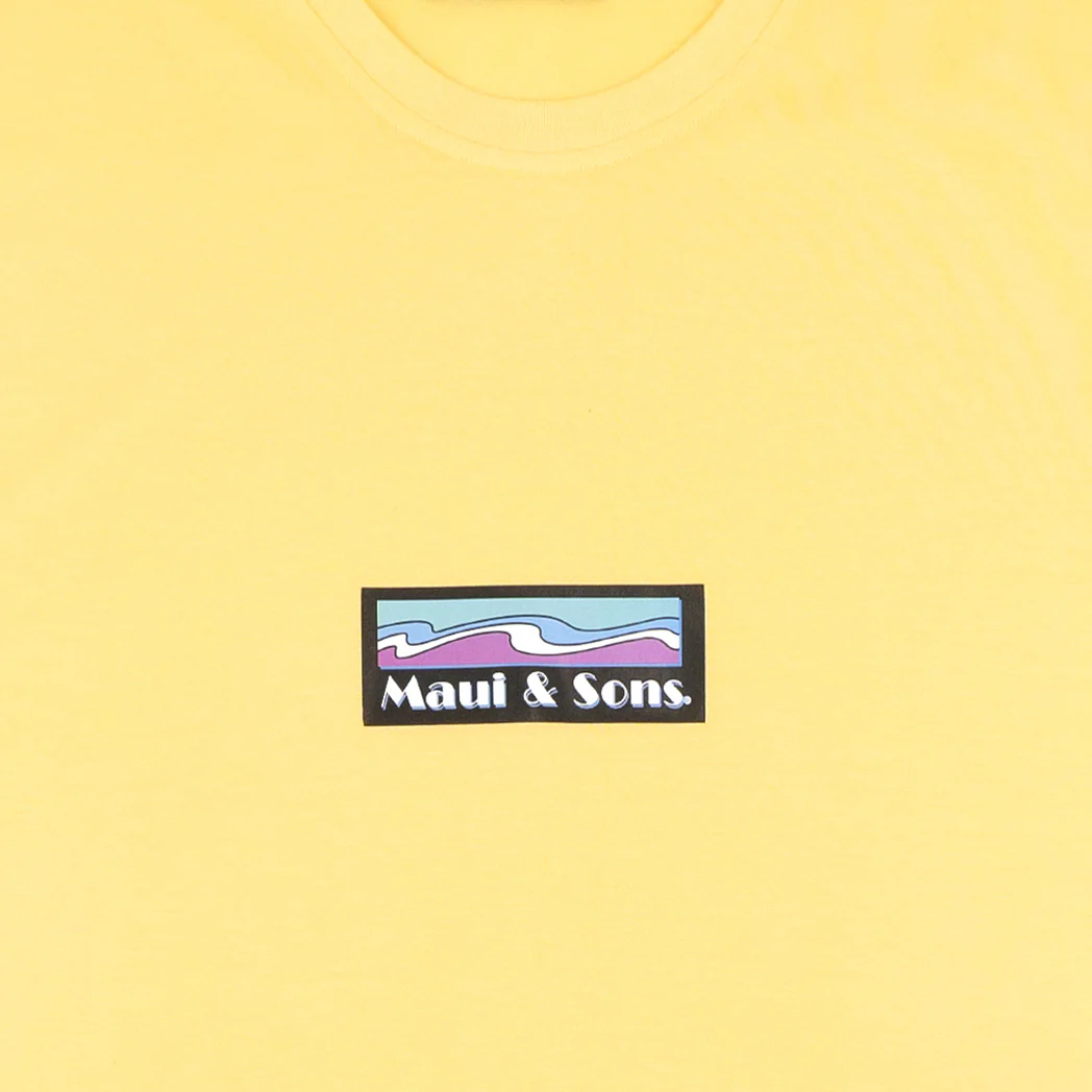 חולצה צהובה מודפסת Maui & Sons גברים S-XXXL - Image 3