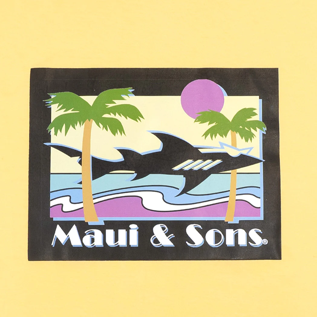 חולצה צהובה מודפסת Maui & Sons גברים S-XXXL - Image 4