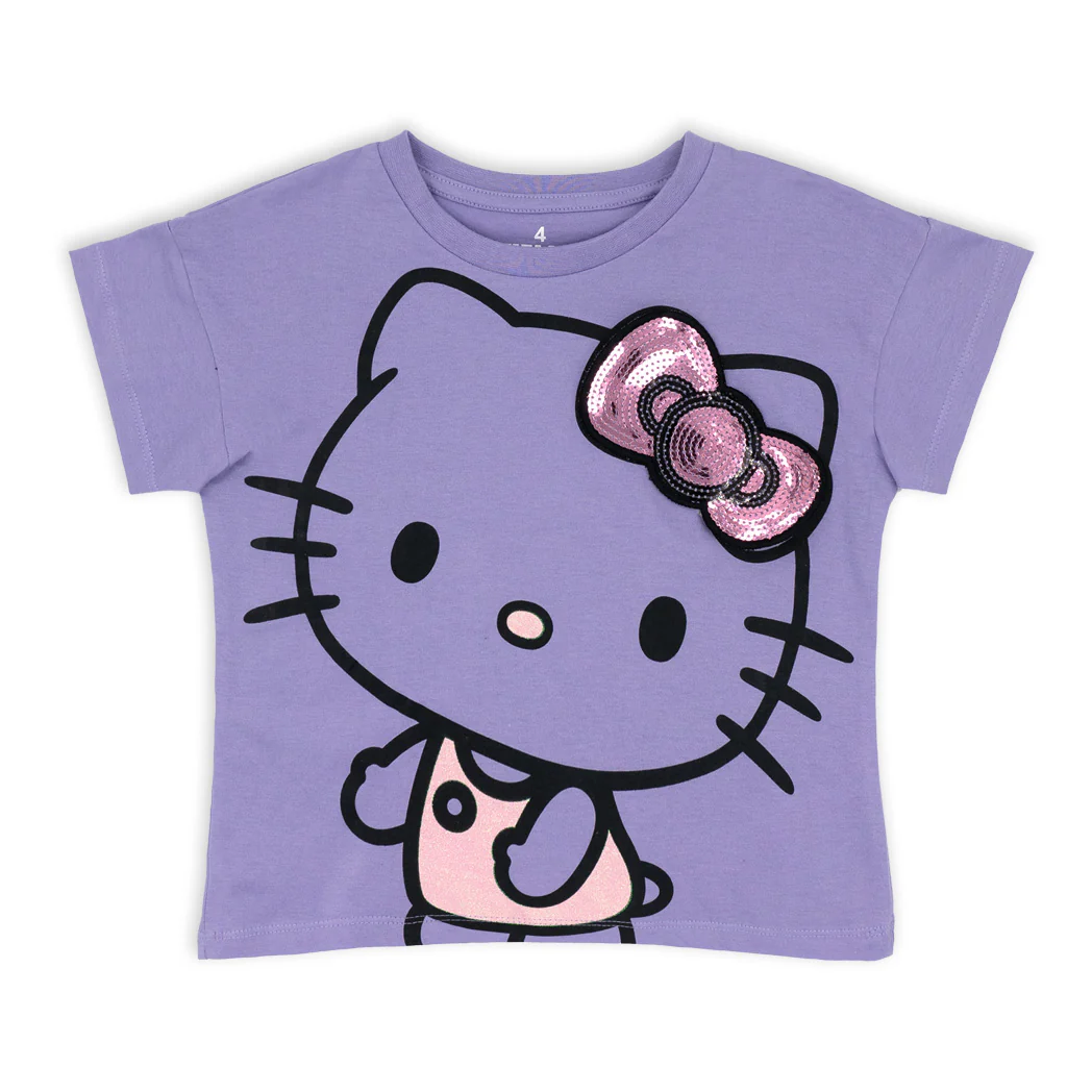 חולצת Hello Kitty עם אפליקציית פאייטים